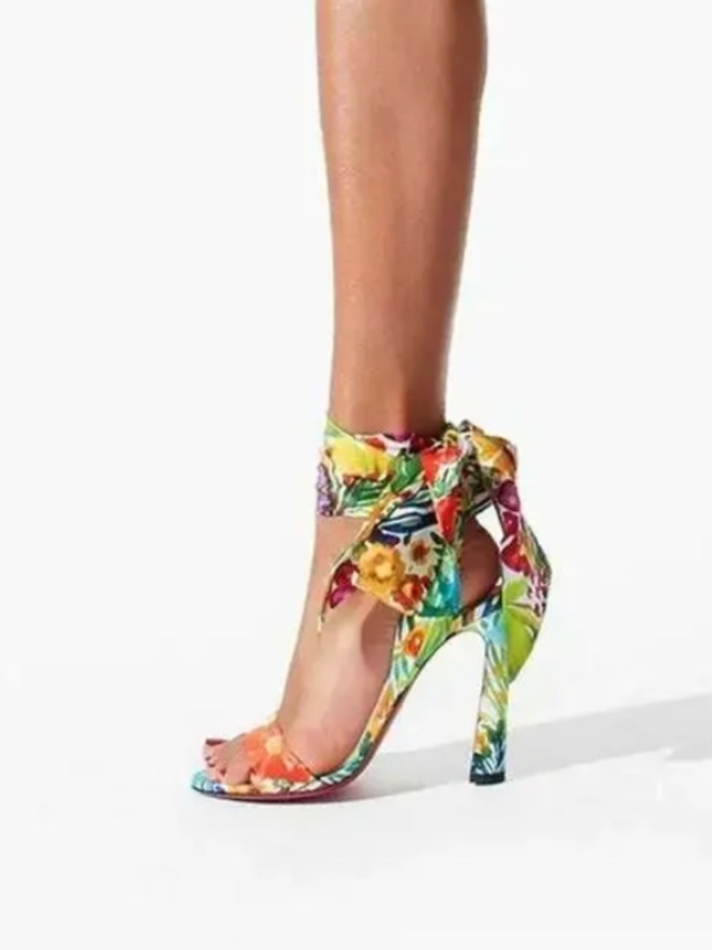 Christian Louboutin Satin Strappy Heels